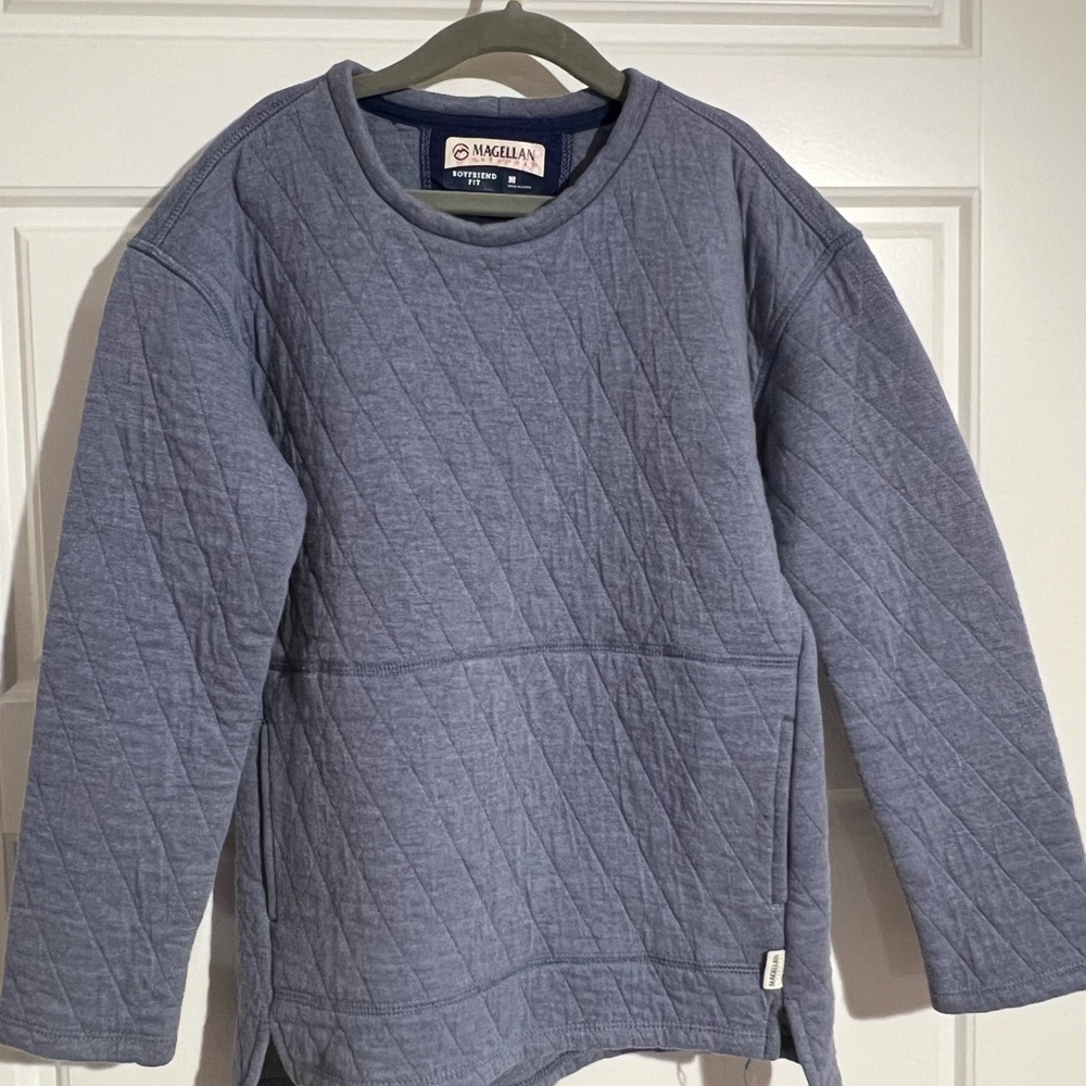 Magellan Outdoors Kids Quilted Heather Blue Sweatshirt